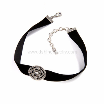New Black Velvet Choker Necklace Rhinestone Women Jewelry